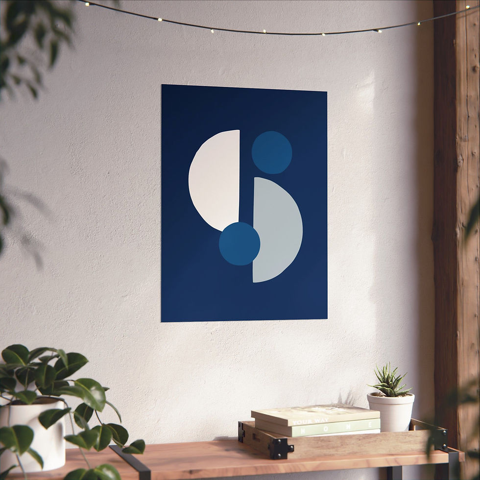 Thumbnail: Modern Geometric 29 Matte Poster - Dallas Mavericks - Alt