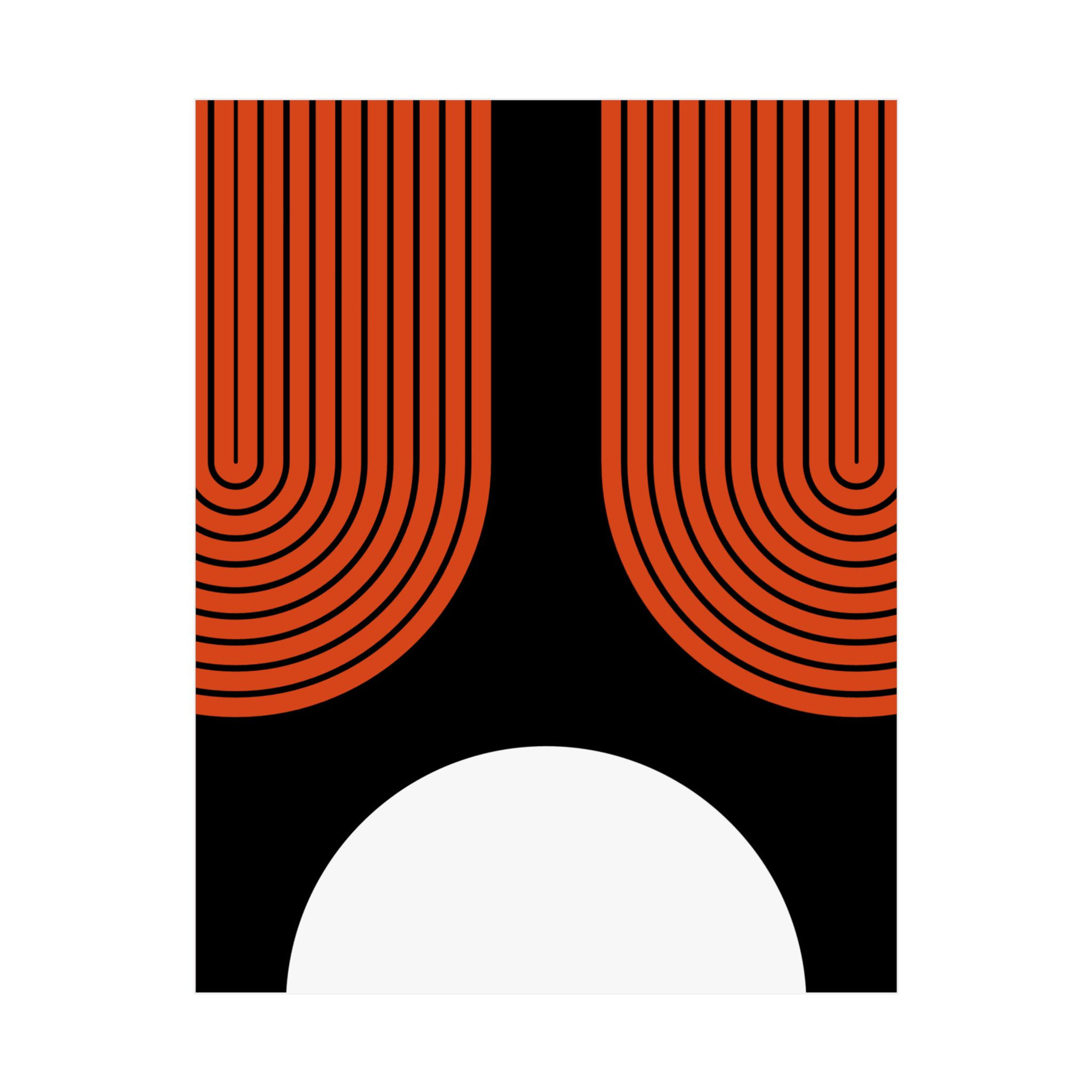 Modern Geometric 11 Matte Poster - Baltimore Orioles - Away