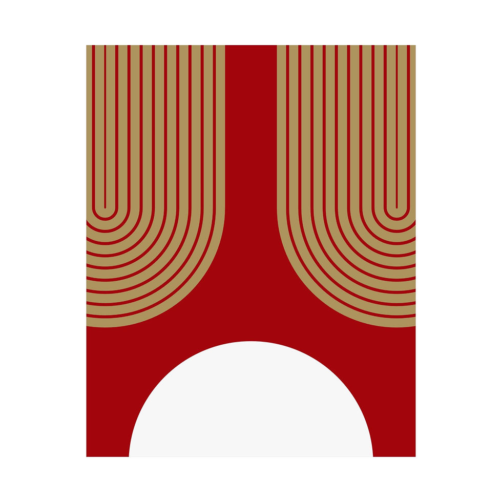 Thumbnail: Modern Geometric - 11 - Matte Poster - San Francisco 49ers - Away