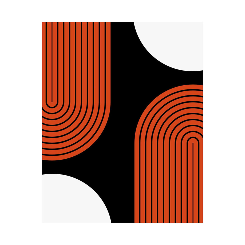 Thumbnail: Modern Geometric 10 Matte Poster - Baltimore Orioles - Away