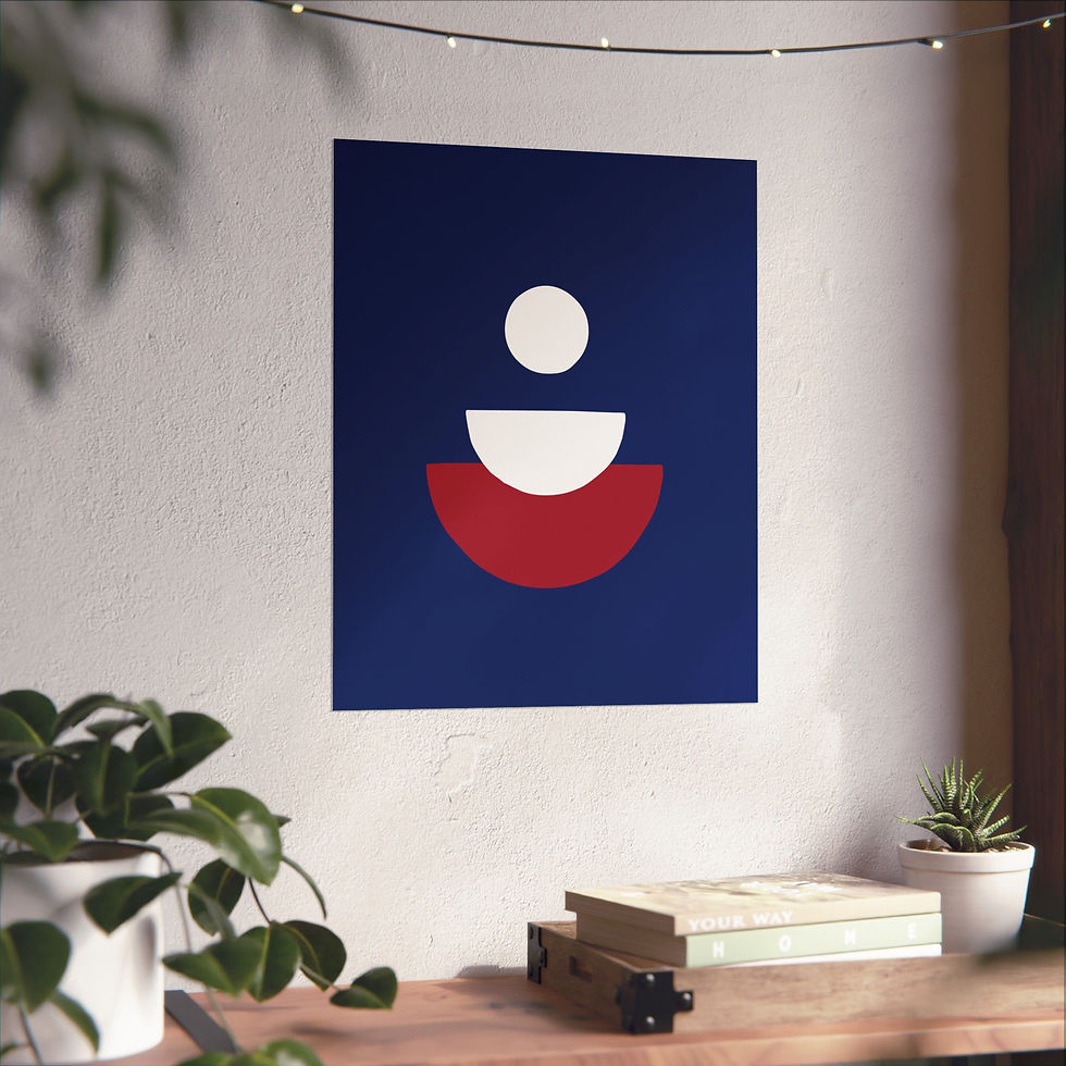 Thumbnail: Modern Geometric 28 Matte Poster - New York Giants - Away