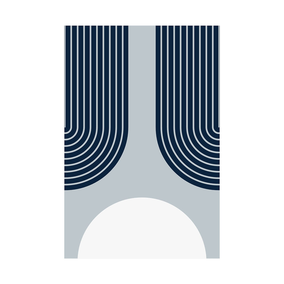 Thumbnail: Modern Geometric 11 Matte Poster - New York Yankees - Alt