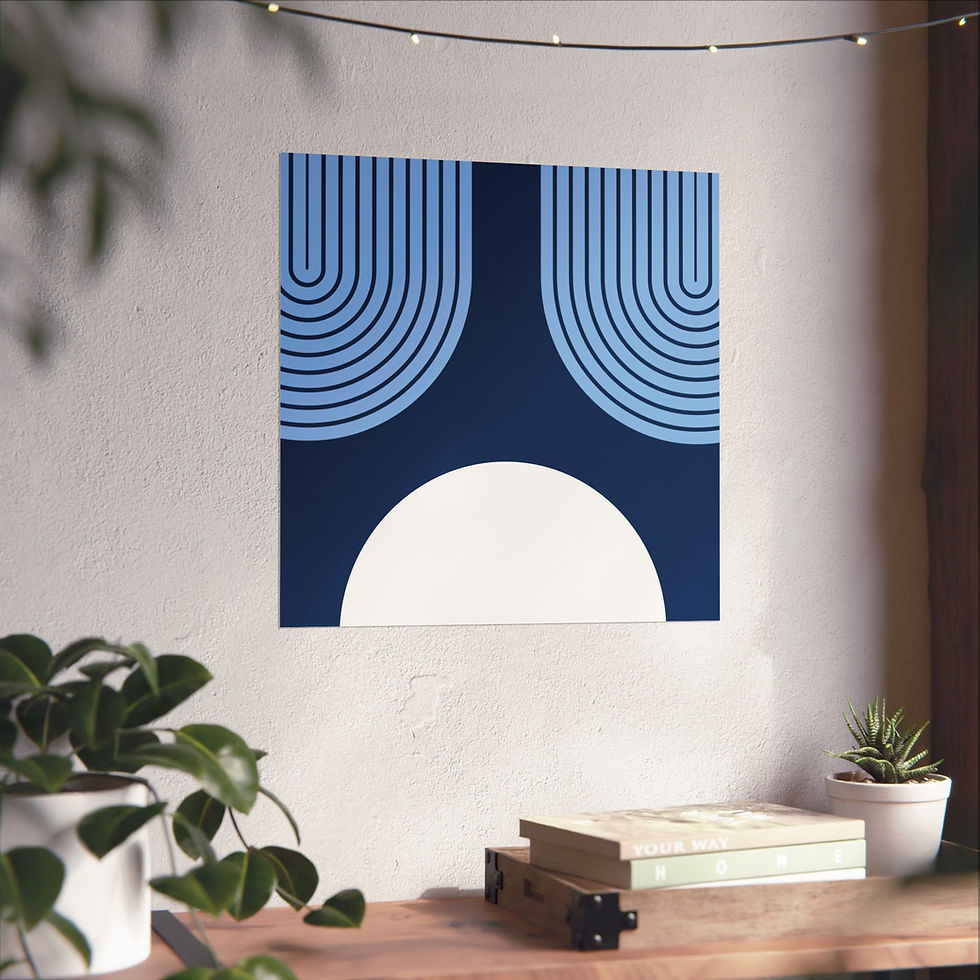 Thumbnail: Geometric 11 Matte Poster - Tampa Bay Rays - Away