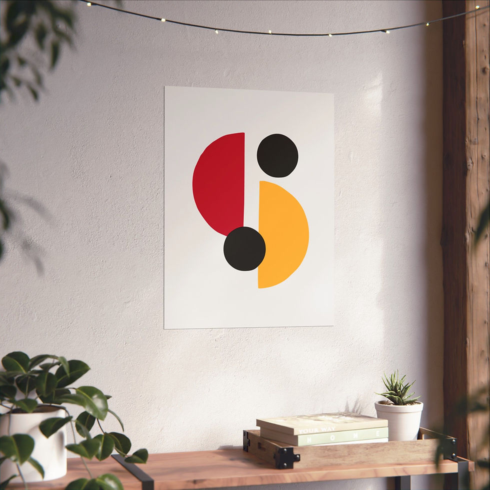 Thumbnail: Modern Geometric 29 Matte Poster - Atlanta Hawks - Home