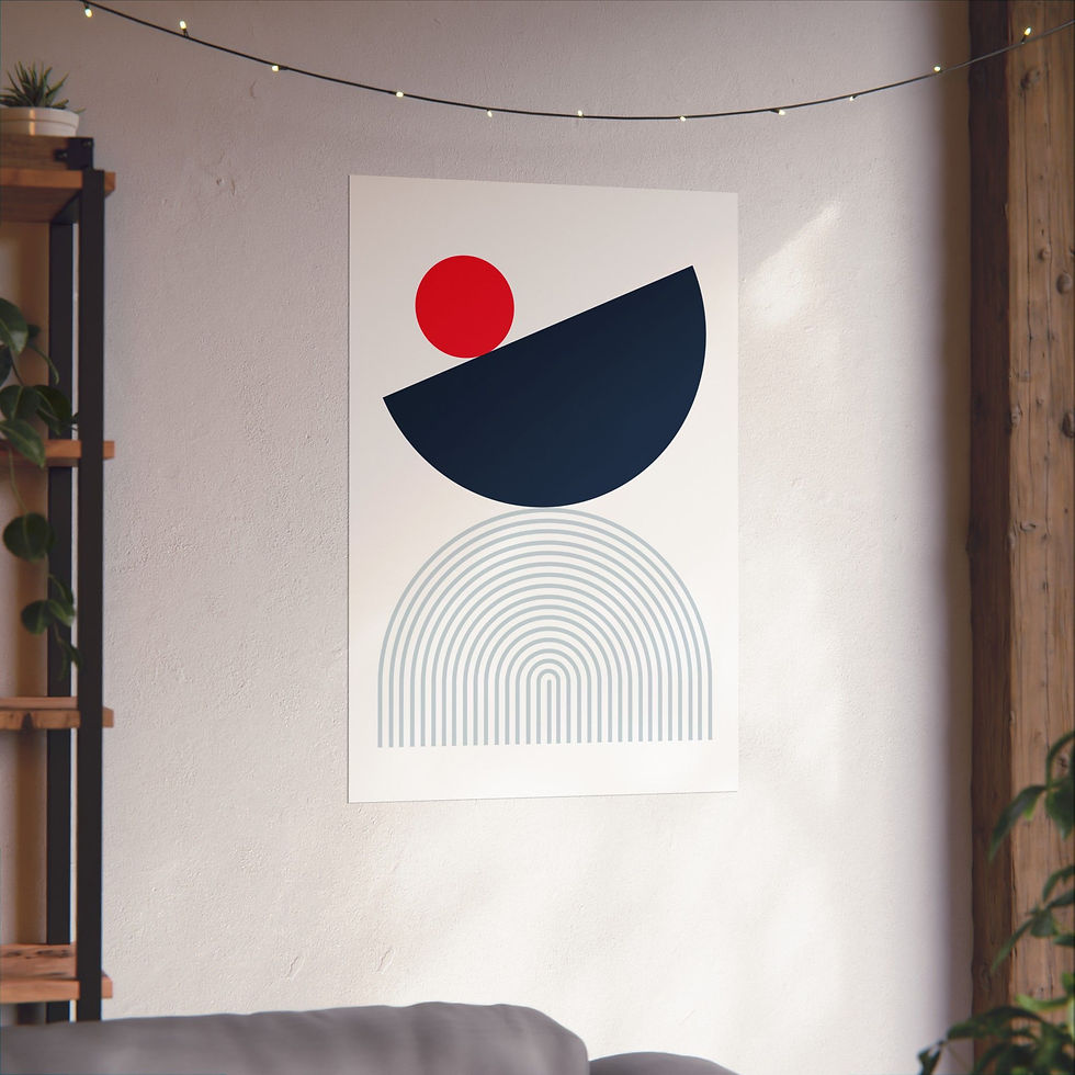 Thumbnail: Modern Geometric 26 Matte Poster - New York Yankees - Home