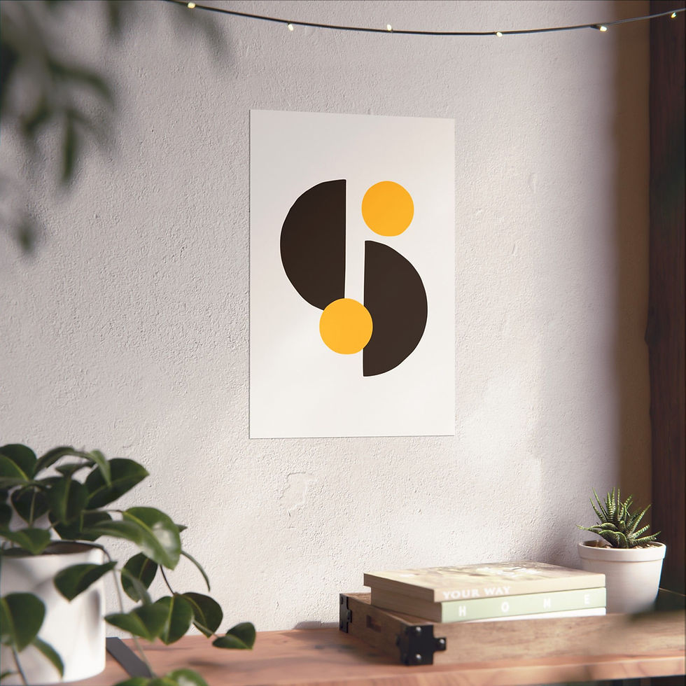 Thumbnail: Modern Geometric 29 Matte Poster - San Diego Padres - Home