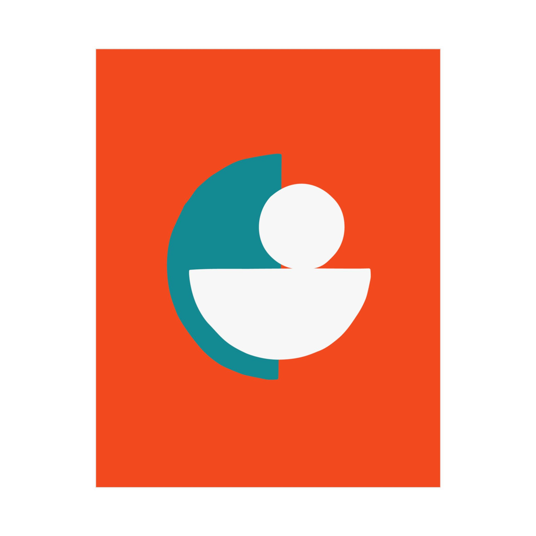 Modern Geometric 31 Matte Poster - Miami Dolphins - Alt