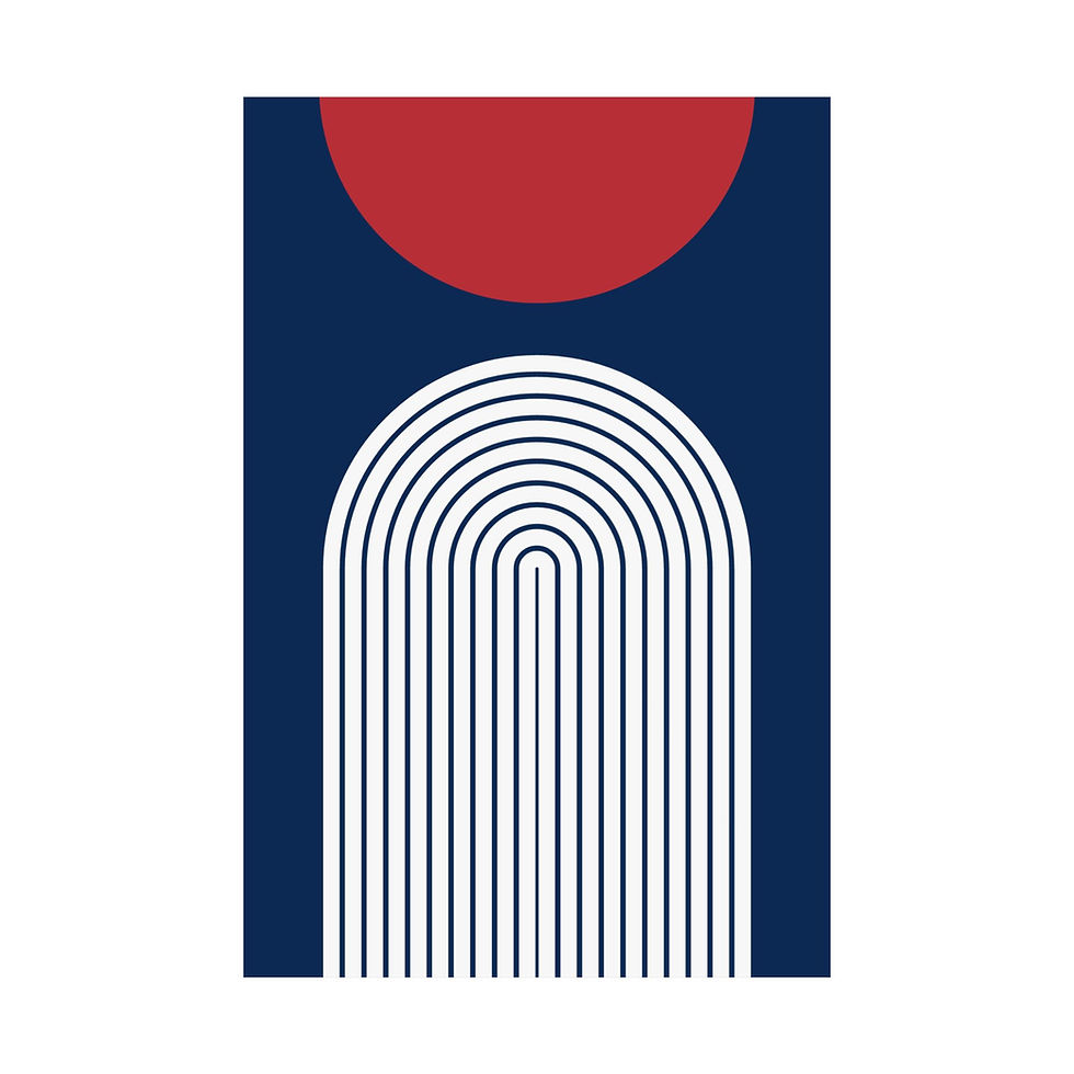 Thumbnail: Modern Geometric 09 Matte Poster - Boston Red Sox - Alt