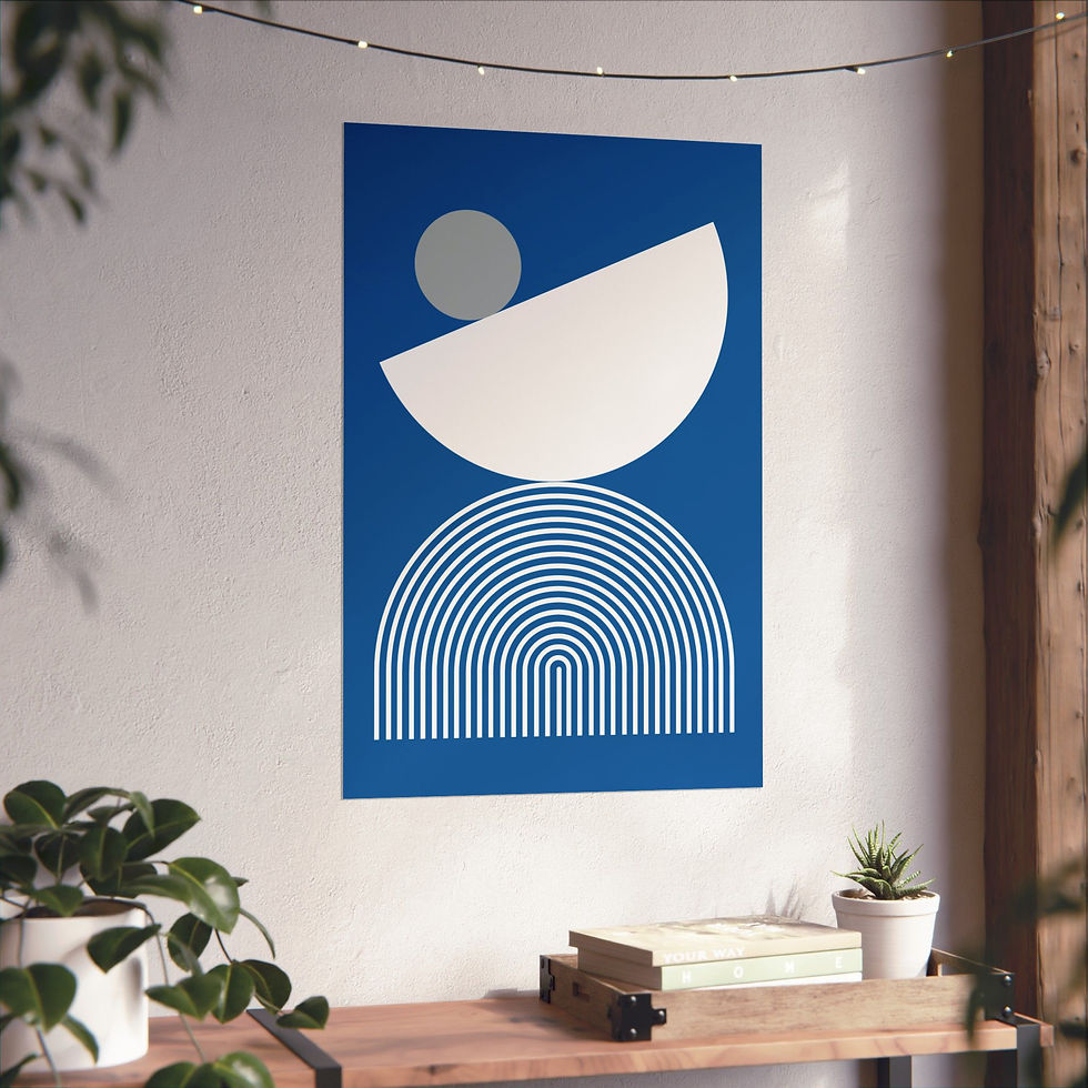 Thumbnail: Modern Geometric 26 Matte Poster - Los Angeles Dodgers - Away