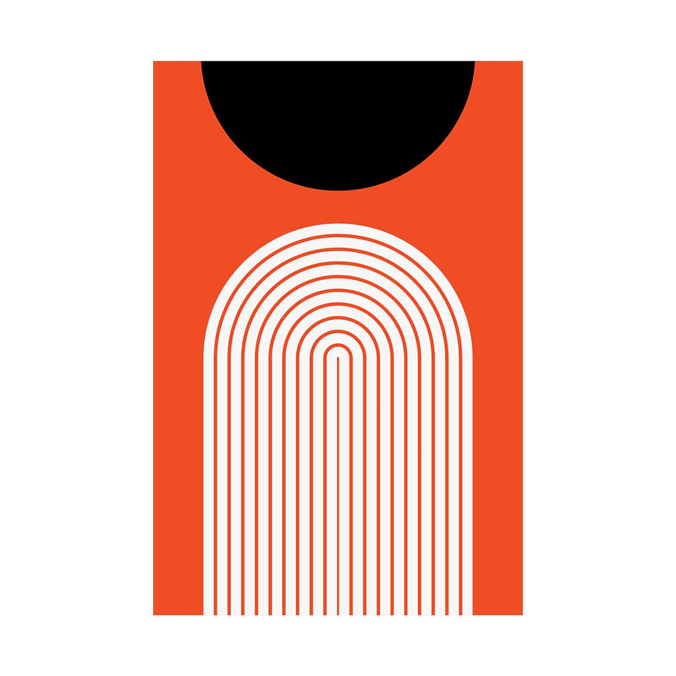 Thumbnail: Geometric 09 Matte Poster - Cincinnati Bengals - Alt