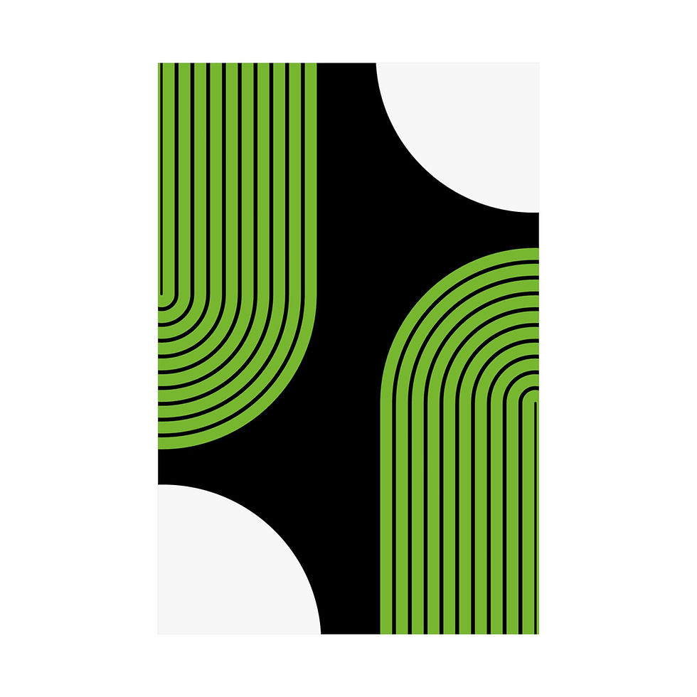 Thumbnail: Modern Geometric 10 Matte Poster - Minnesota Timberwolves - Alt
