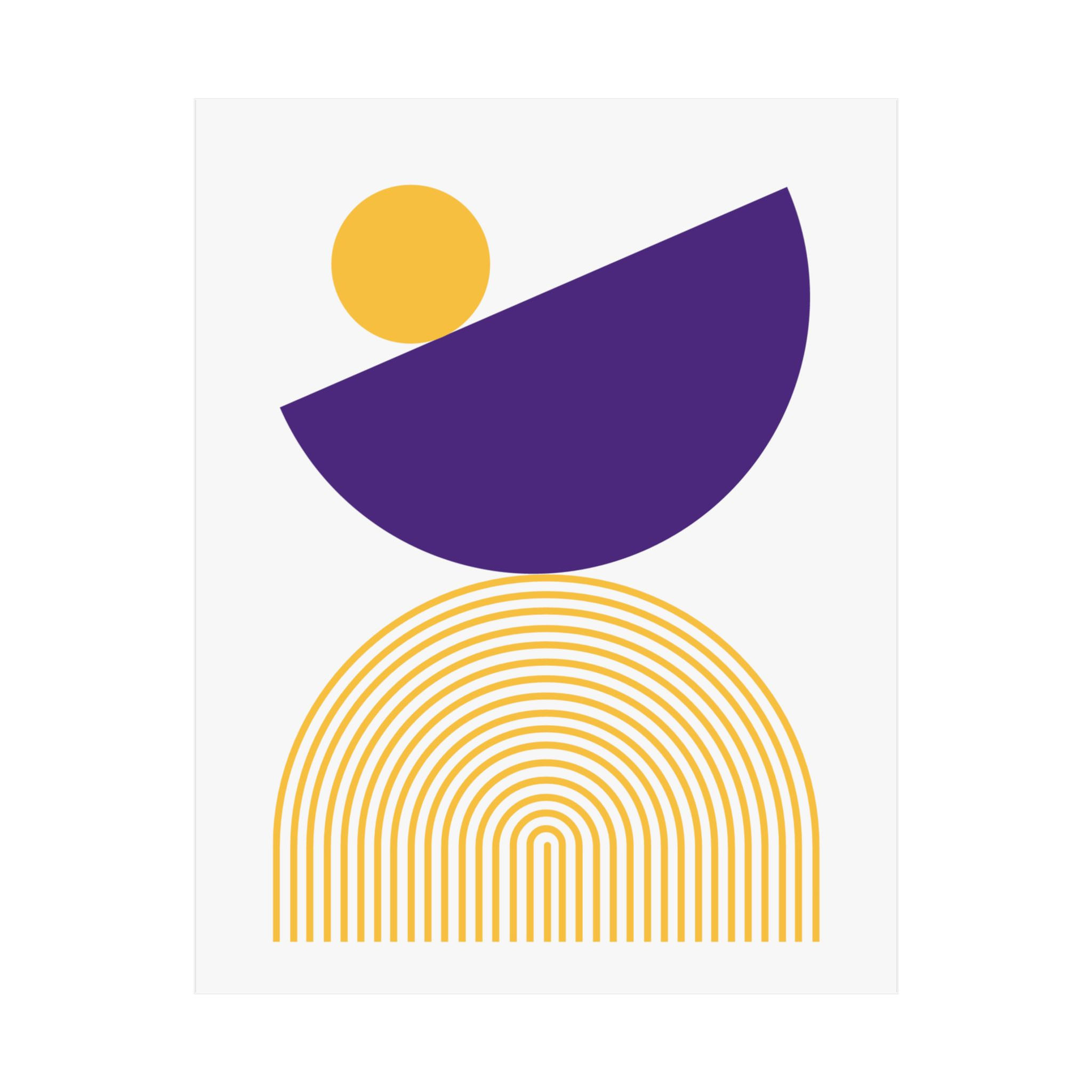 Modern Geometric 26 Matte Poster - Minnesota Vikings - Home