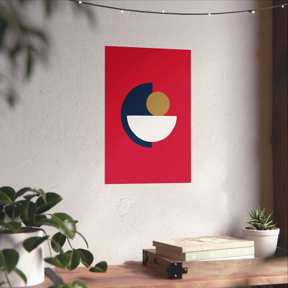 Thumbnail: Geometric 31 Matte Poster - Minnesota Twins - Alt