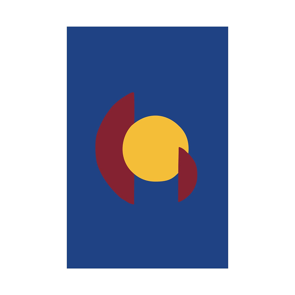 Thumbnail: Modern Geometric 30 Matte Poster - Denver Nuggets - Alt