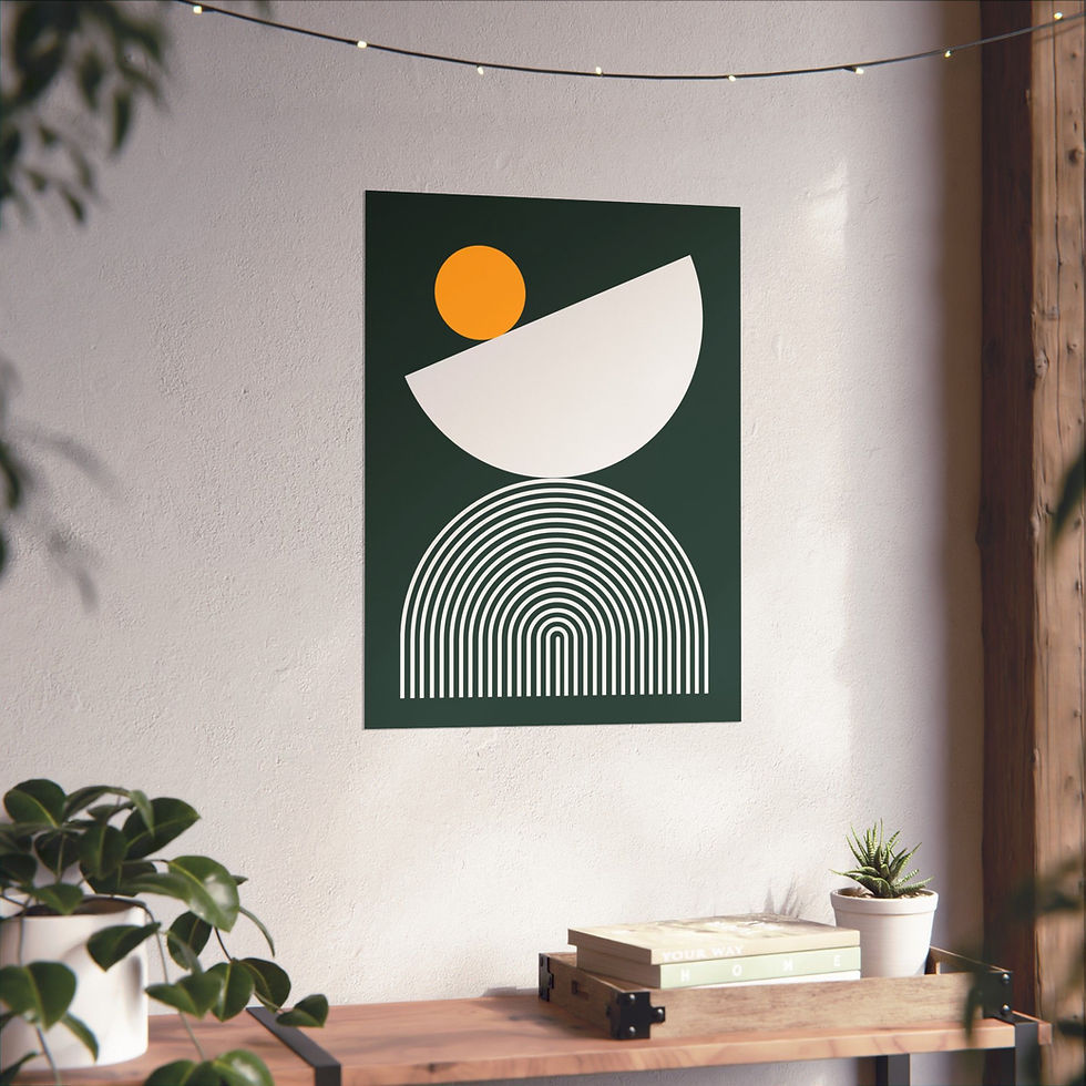 Thumbnail: Modern Geometric 26 Matte Poster - Green Bay Packers - Away