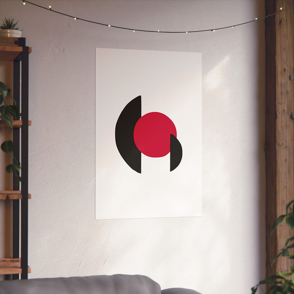Thumbnail: Geometric 30 Matte Poster -Toronto Raptors - Home