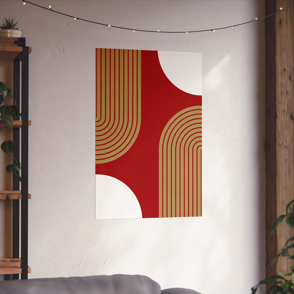 Thumbnail: Modern Geometric - 10 - Matte Poster - San Francisco 49ers - Away