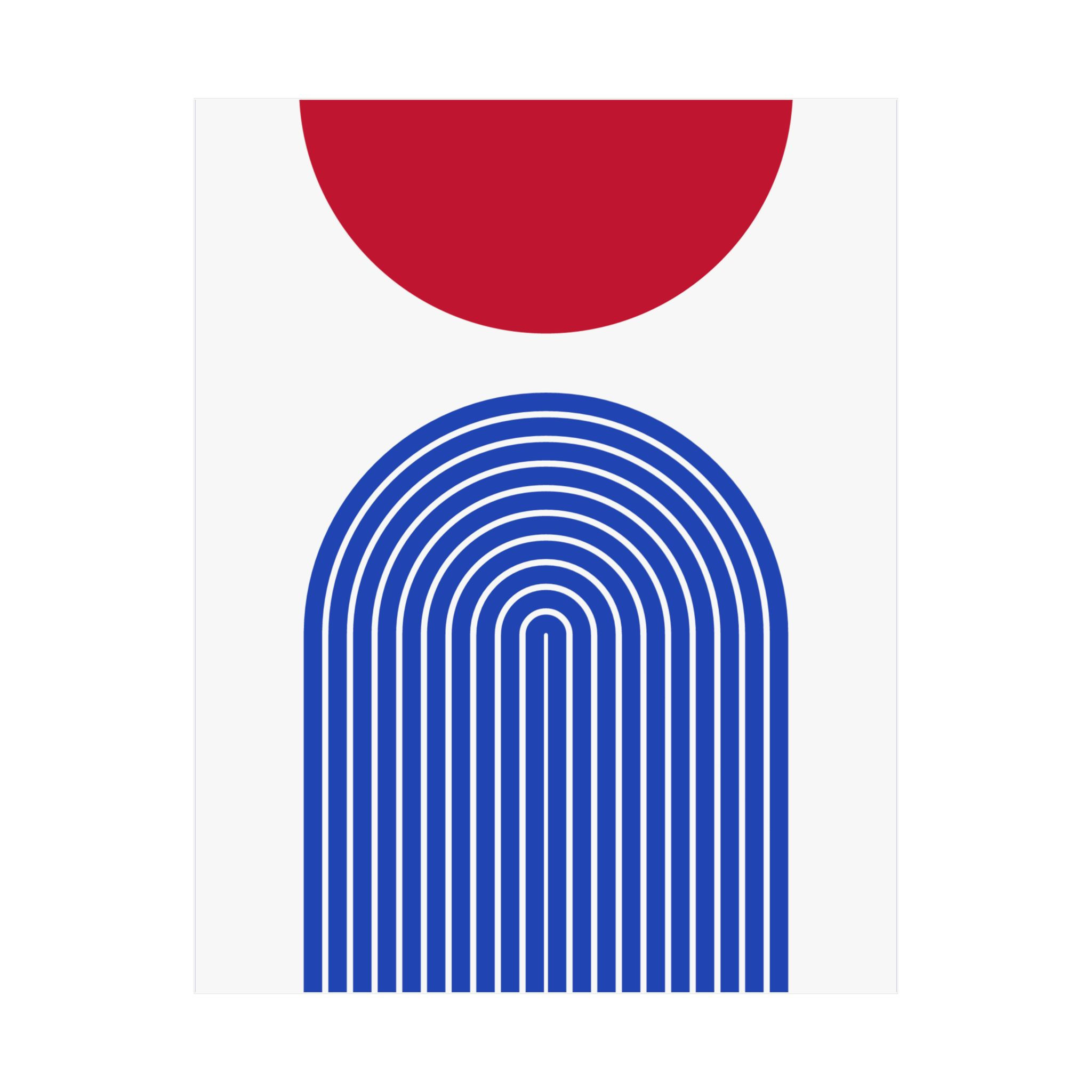 Geometric 09 Matte Poster - Detroit Pistons - Home