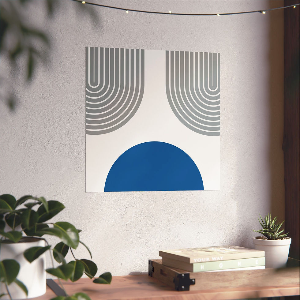 Thumbnail: Modern Geometric 11 Matte Poster - Los Angeles Dodgers - Home