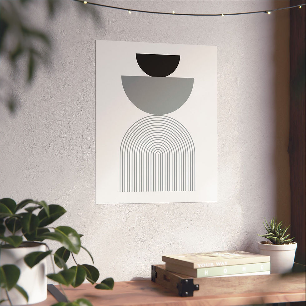 Thumbnail: Modern Geometric 24 Matte Poster - Las Vegas Raiders - Home