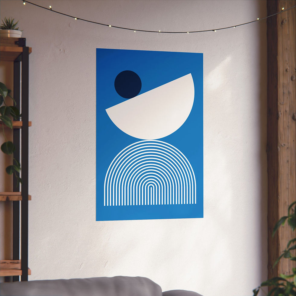 Thumbnail: Geometric 26 Matte Poster - Los Angelas Chargers - Away