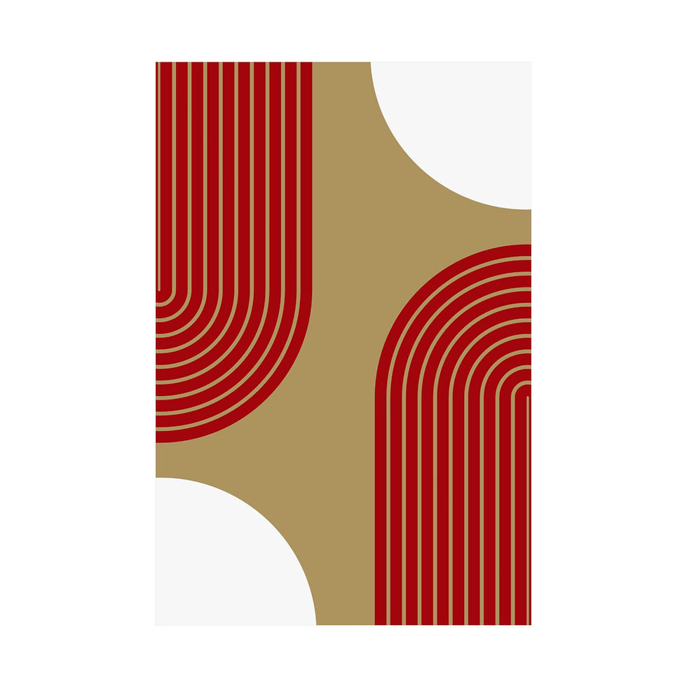 Thumbnail: Modern Geometric - 10 - Matte Poster - San Francisco 49ers - Alt