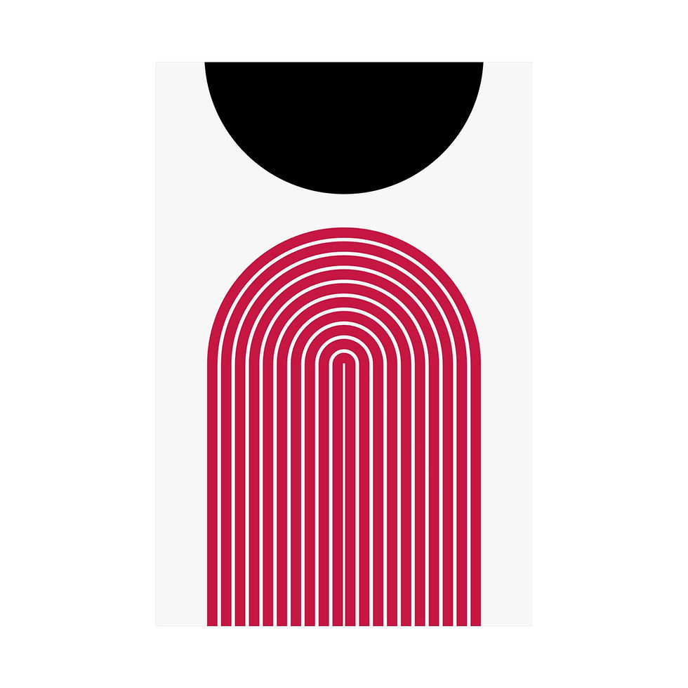Thumbnail: Modern Geometric 09 Matte Poster - Chicago Bulls - Home