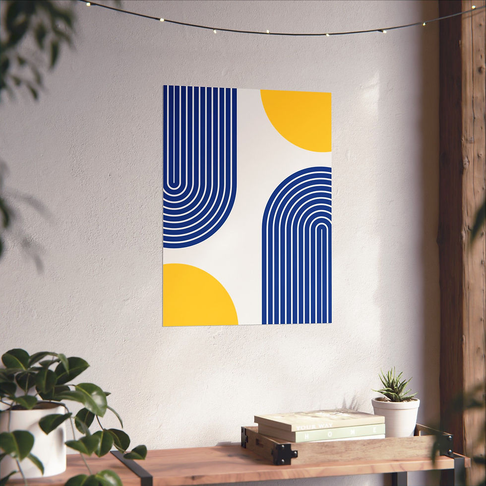 Thumbnail: Modern Geometric 10 Matte Poster - Los Angeles Rams - Home