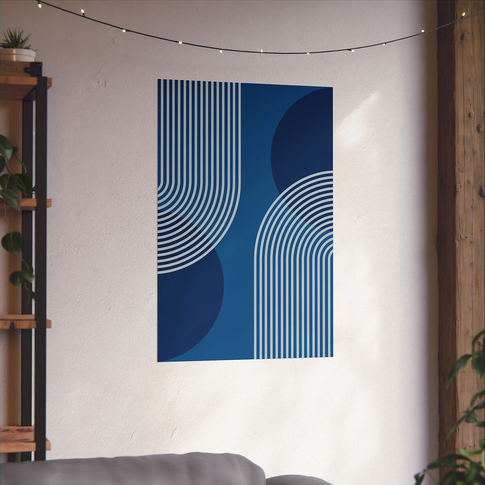 Thumbnail: Modern Geometric 25 Matte Poster - Dallas Mavericks - Away