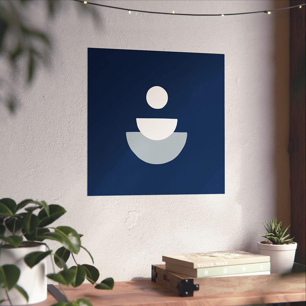 Thumbnail: Modern Geometric 28 Matte Poster - Dallas Mavericks - Alt
