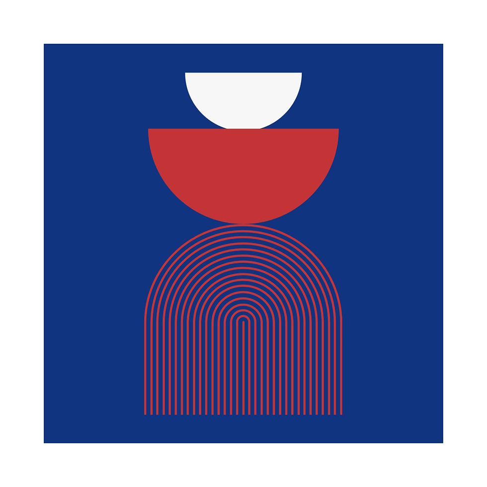 Thumbnail: Modern Geometric 24 Matte Poster - Chicago Cubs - Away