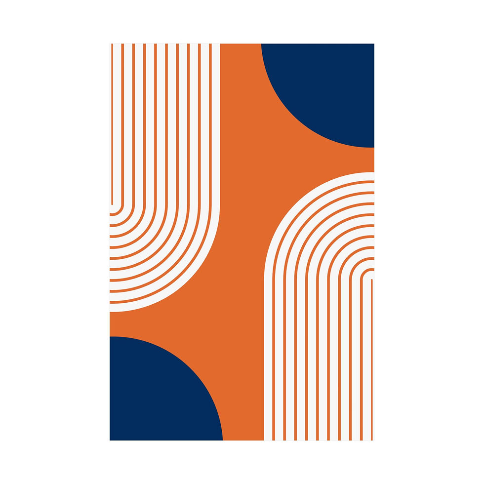 Thumbnail: Modern Geometric 10 Matte Poster - Houston Astros - Away