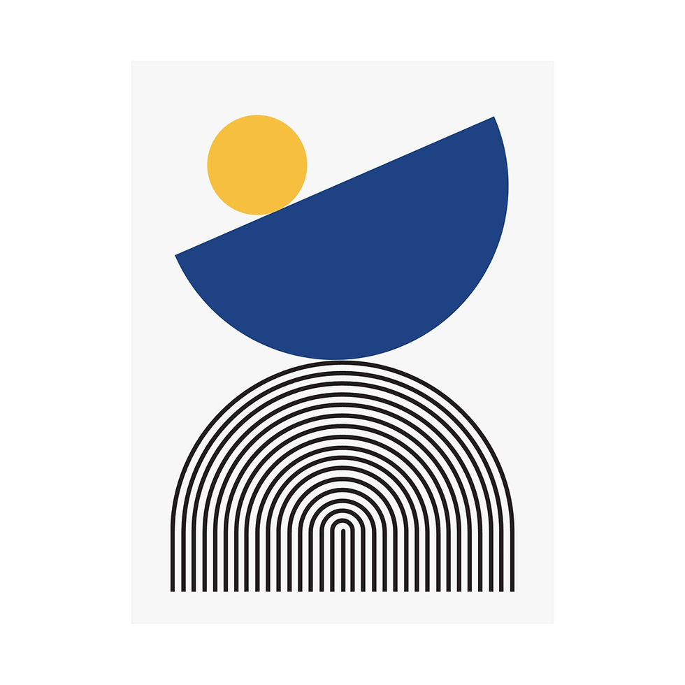 Thumbnail: Modern Geometric 26 Matte Poster - Golden State Warriors - Home