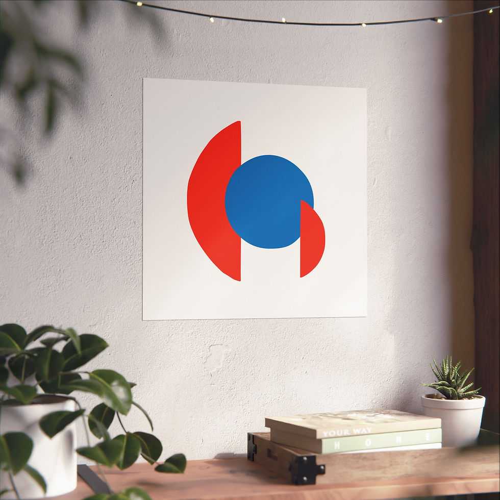 Thumbnail: Modern Geometric 30 Matte Poster - Oklahoma City Thunder - Home
