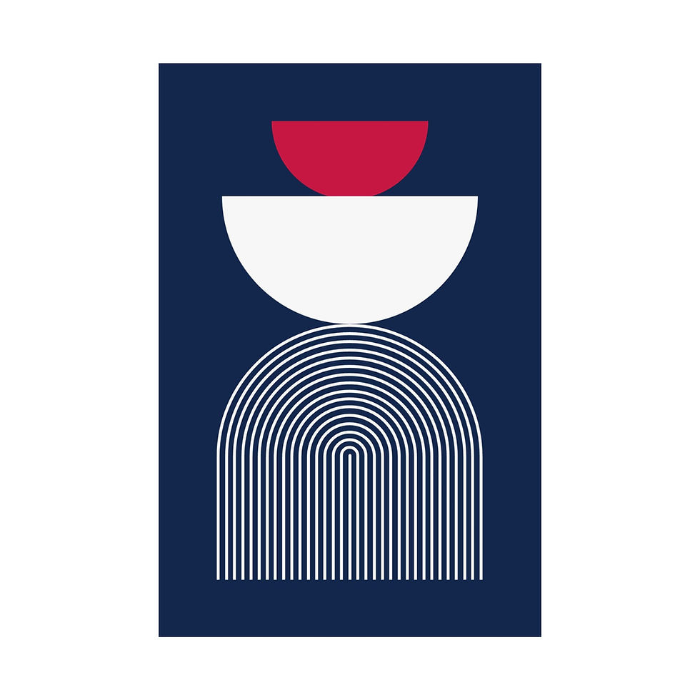 Thumbnail: Modern Geometric 24 Matte Poster - Atlanta Braves - Away