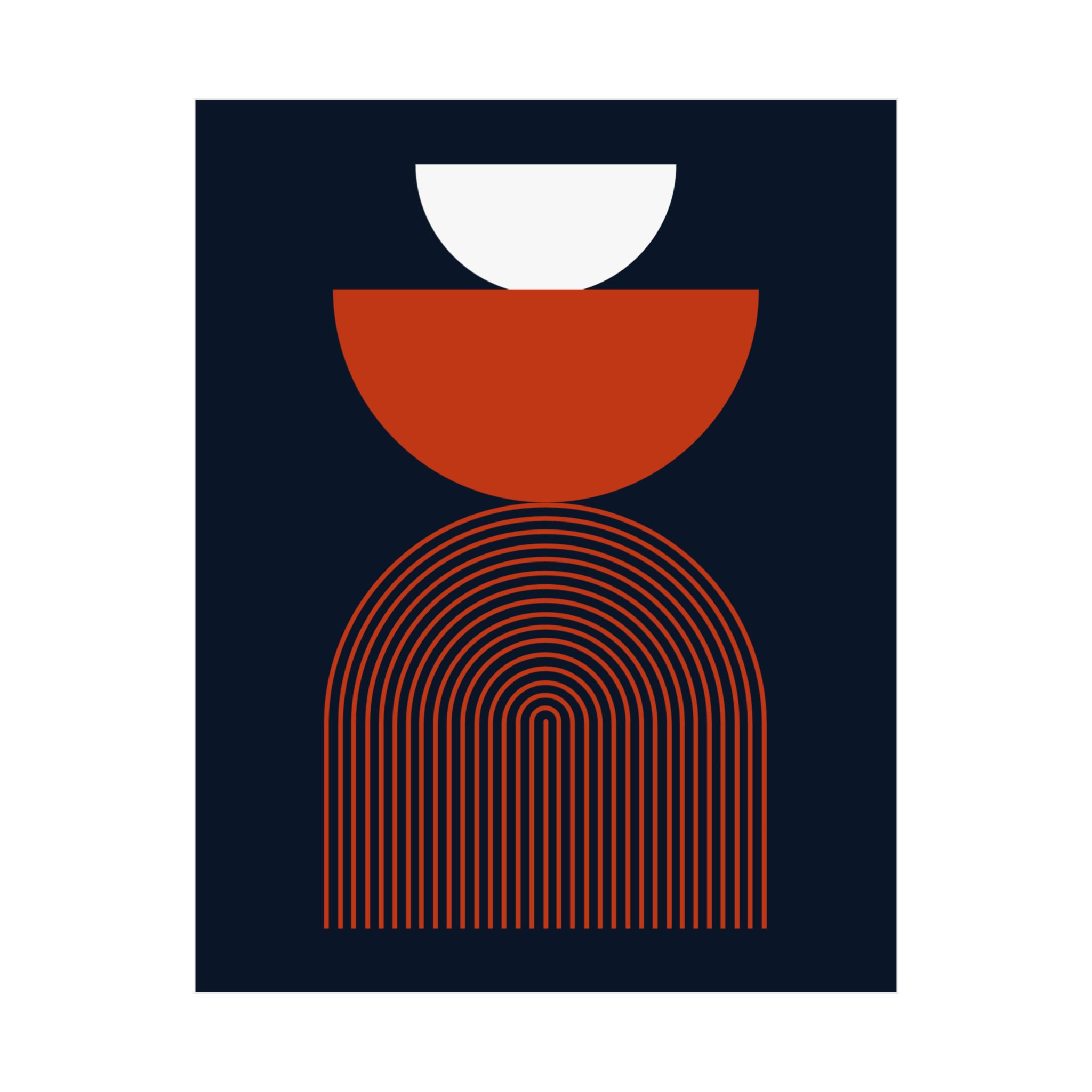 Geometric 24 Matte Poster - Chicago Bears - Away