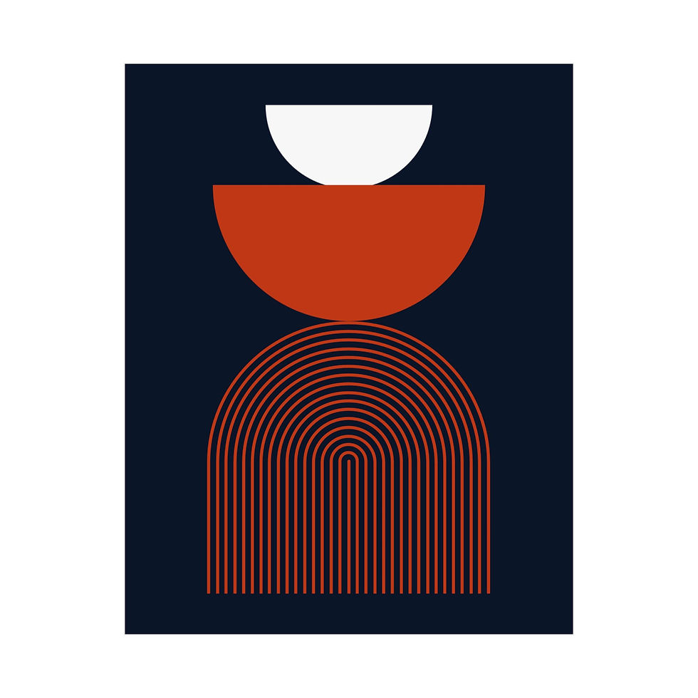 Geometric 24 Matte Poster - Chicago Bears - Away