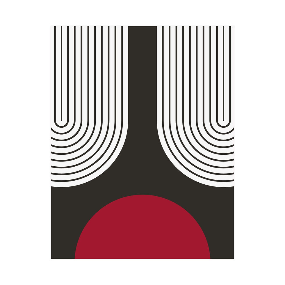 Geometric 11 Matte Poster - Tampa Bay Buccaneers - Alt