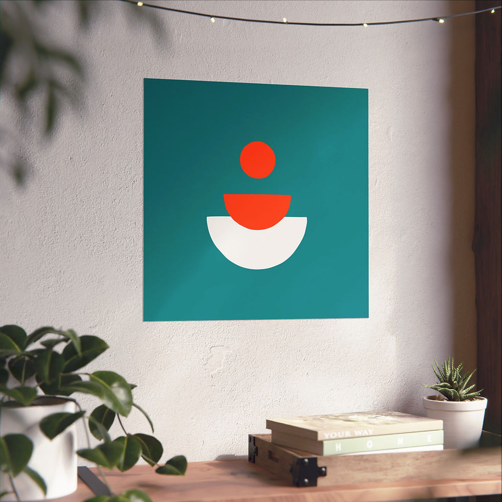 Thumbnail: Modern Geometric 28 Matte Poster - Miami Dolphins - Away