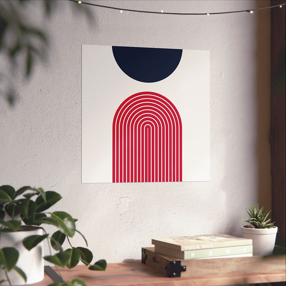 Thumbnail: Modern Geometric 09 Matte Poster - Atlanta Braves - Home
