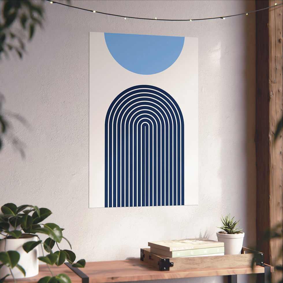 Thumbnail: Geometric 09 Matte Poster - Tampa Bay Rays - Home