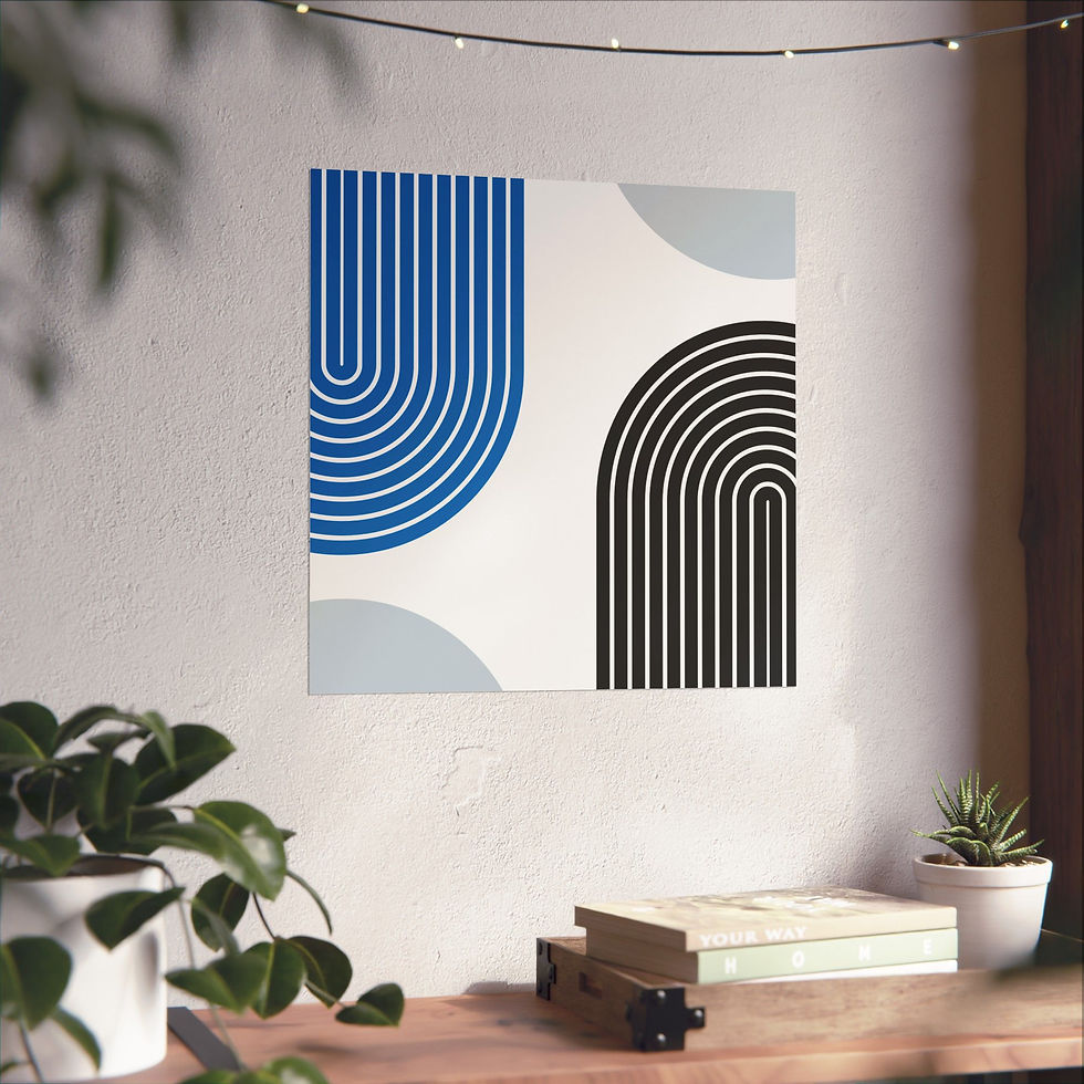 Thumbnail: Modern Geometric 10 Matte Poster - Orlando Magic - Home