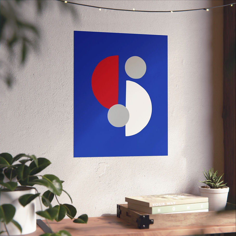 Thumbnail: Geometric 29 Matte Poster - Detroit Pistons - Away