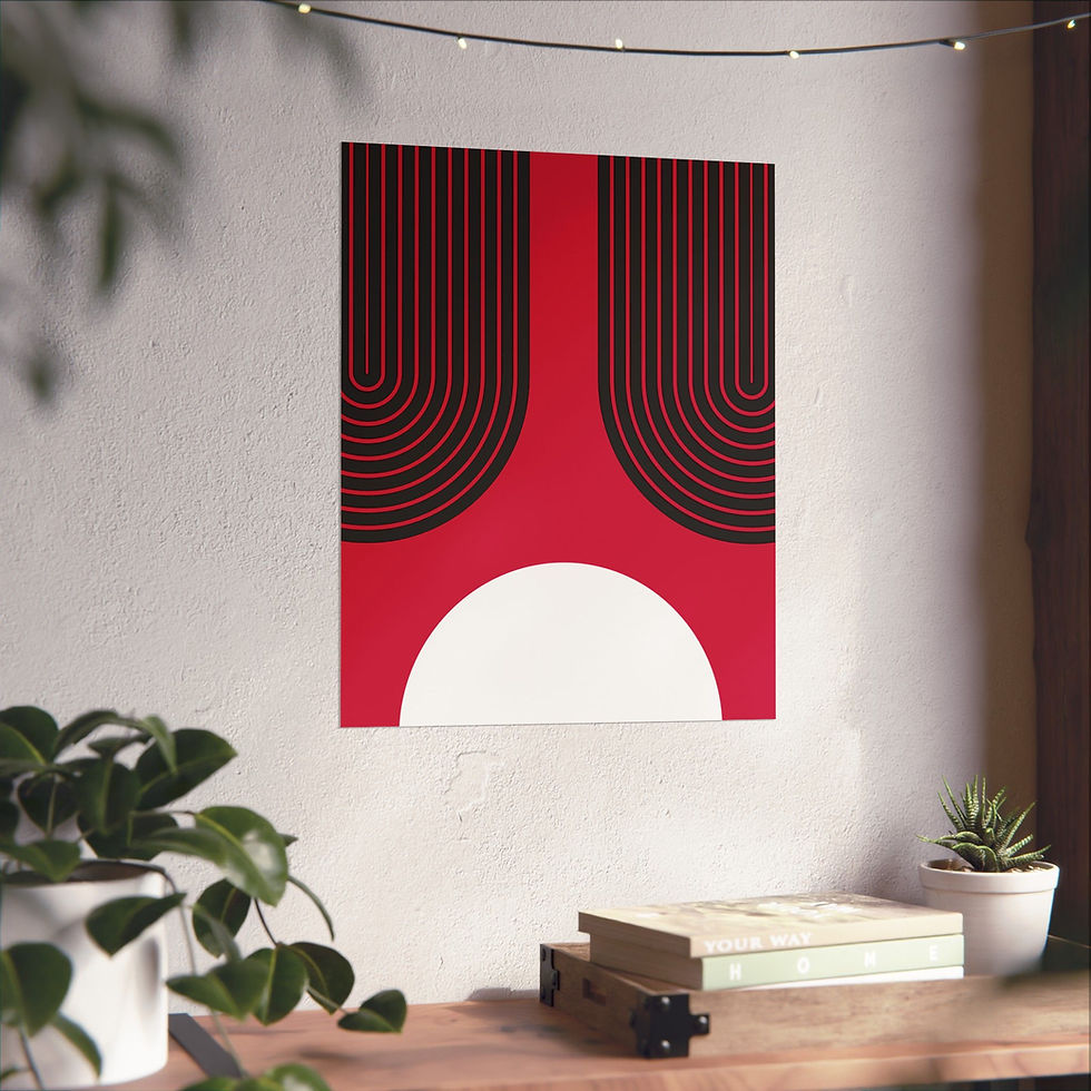 Thumbnail: Geometric 11 Matte Poster -Toronto Raptors - Away