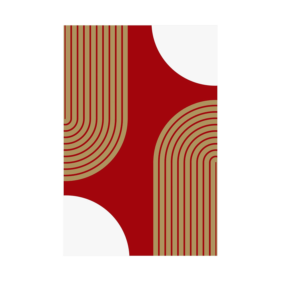 Thumbnail: Modern Geometric - 10 - Matte Poster - San Francisco 49ers - Away
