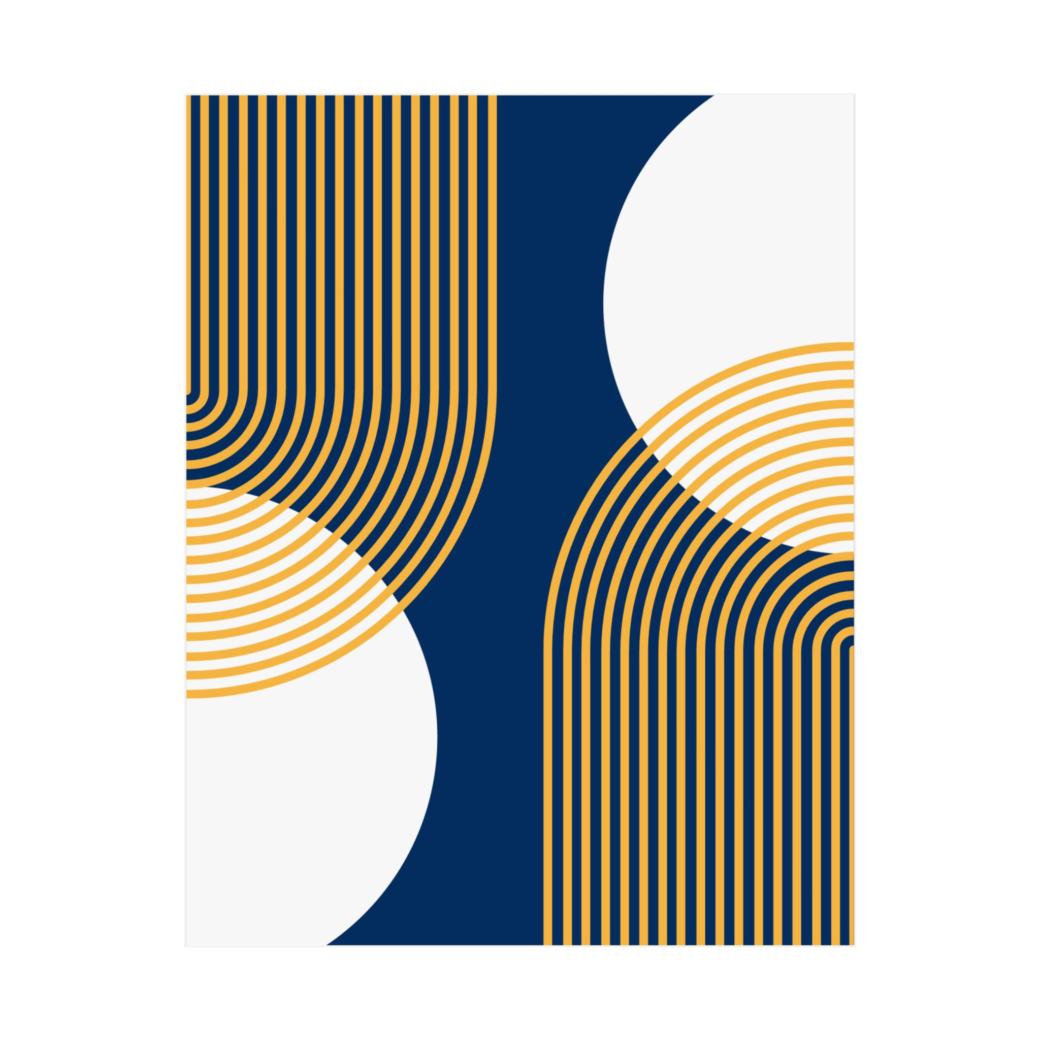 Modern Geometric 25 Matte Poster - Indiana Pacers - Away