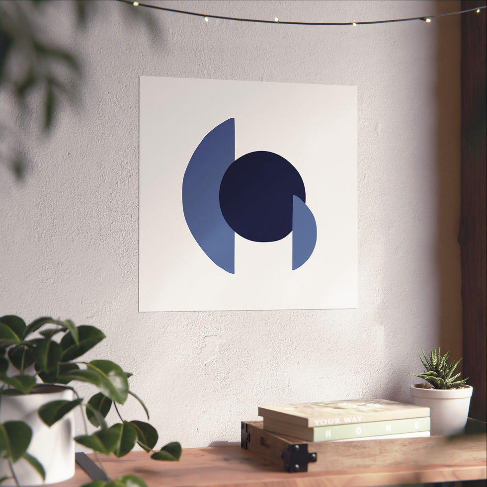 Thumbnail: Modern Geometric 30 Matte Poster - Memphis Grizzlies - Home