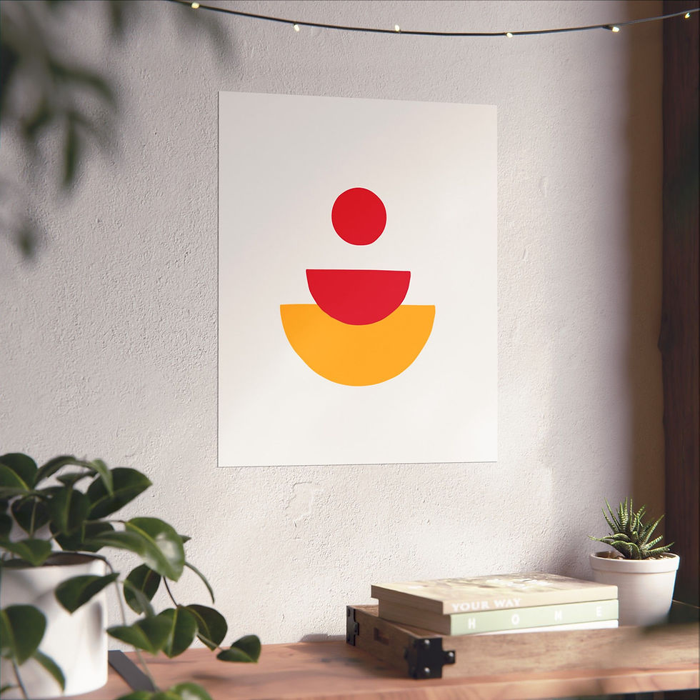 Thumbnail: Modern Geometric 28 Matte Poster - Kansas City Chiefs - Home