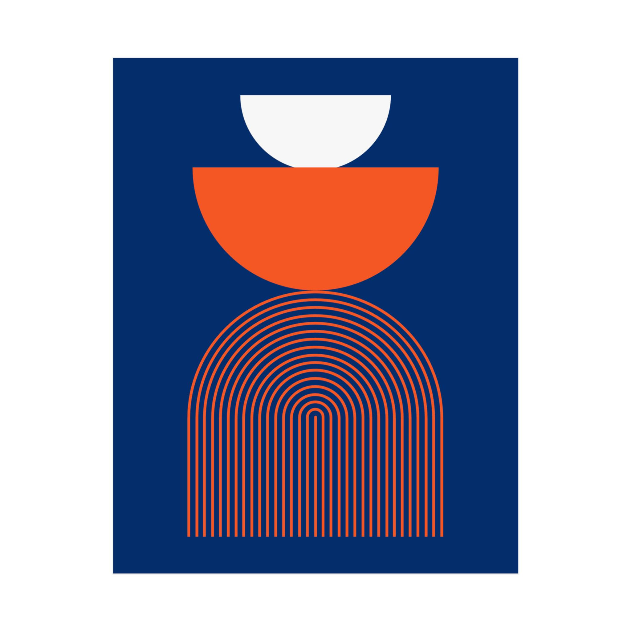 Modern Geometric 24 Matte Poster - New York Mets - Away