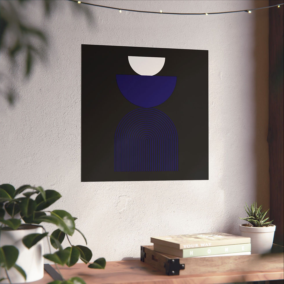 Thumbnail: Modern Geometric 24 Matte Poster - Baltimore Ravens - Alt